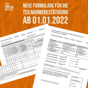 Neue Formulare für die Teilnahmebestätigung ab 01.01.2022